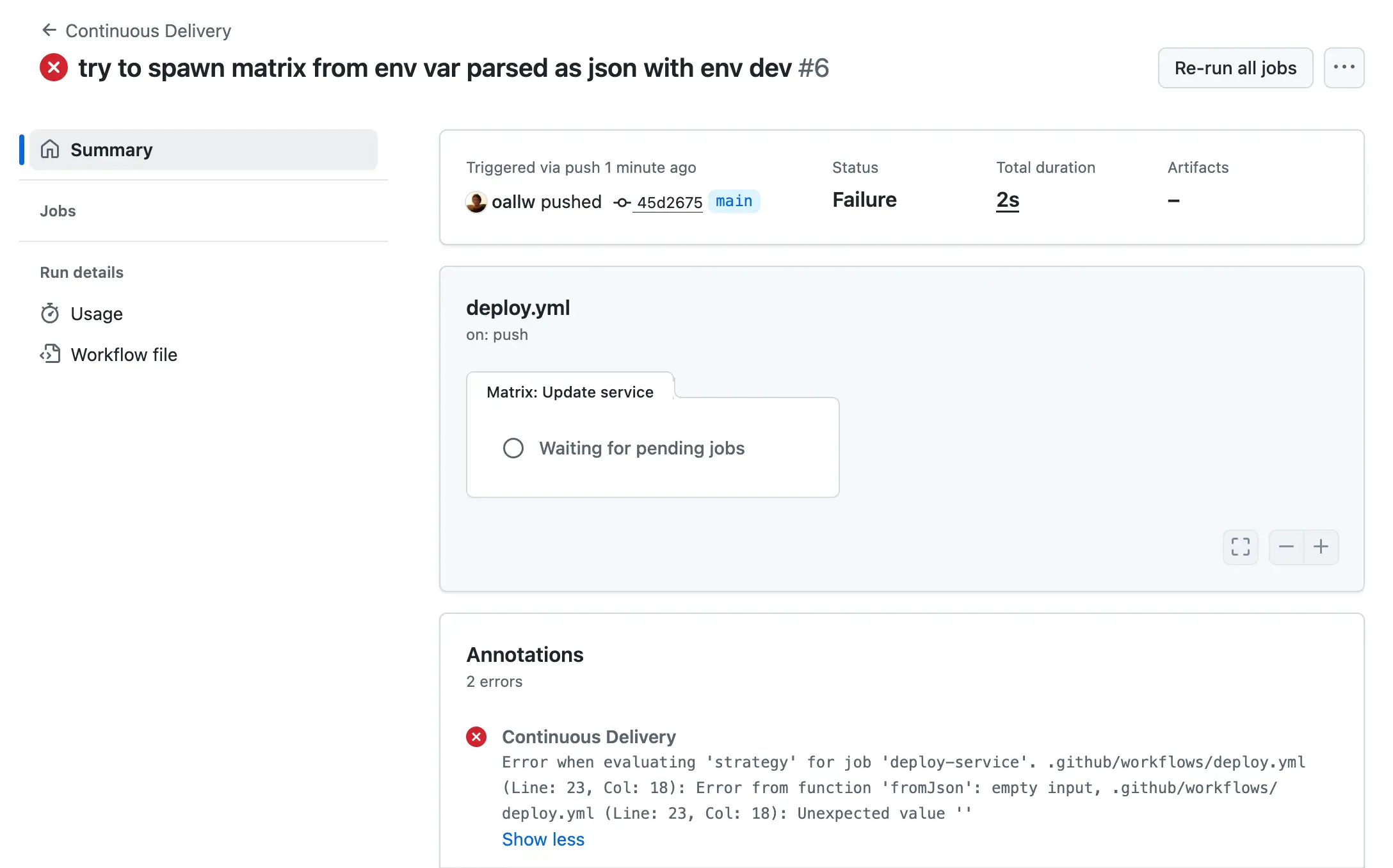 Error: can not access env var